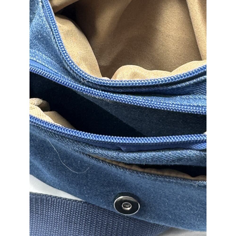 Organizzi Blue Denim Crossbody Travel Bag Retro Boho Multi Pocket - Picture 9 of 12